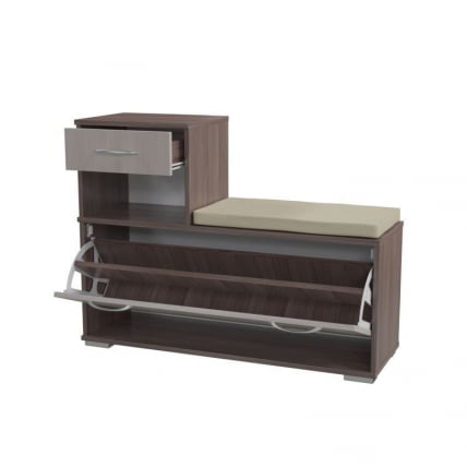 Тумба под обувь Лира 2-0714 Бодега темый/светлый_0