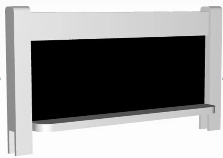 Съемный борт с грифельной доской RooRoom VK-5р Розовый_0