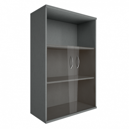 Шкаф средний широкий Riva А.СТ-2.2 Венге/Металлик_0