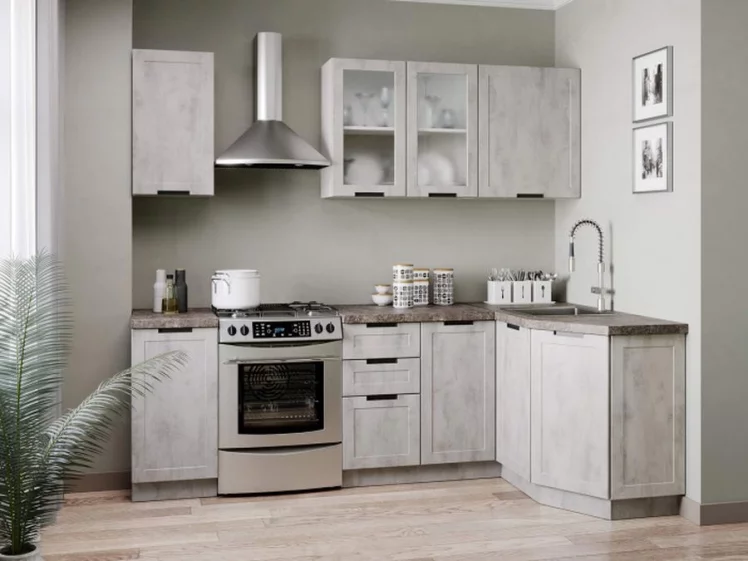 Тумба кухонная 400 Джамис ЛД 296.020.000.003 Белый Белый камень_2