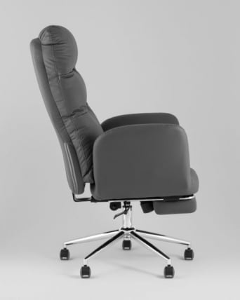 Кресло руководителя ТопЧаирс Солид НC с оттоманкой серый / TopChairs Solid NC_4