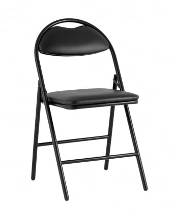 Стул складной Hagen экокожа Черный_0