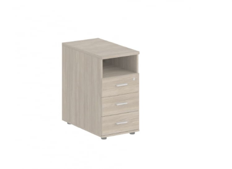 Тумба приставная с 3 ящиками и нишей, с замком без топа Sigma SG.513.OD.OD Дуб темный_0