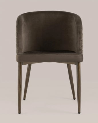 Стул Оскар велюр коричневый 2 шт_6