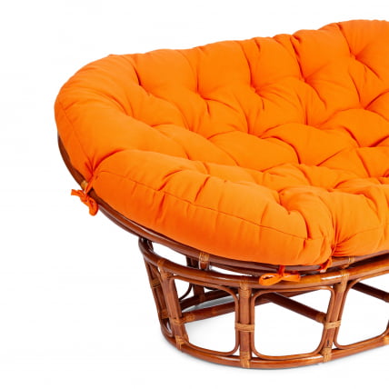 Диван MAMASAN/МАМАСАН 23/02 W /с подушкой/ подушка 182х119 см, 169х102х80 см, Cognac (коньяк), ткань, оранжевый, С 23_5