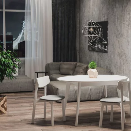 Стул с мягким сиденьем Вега Biruza жаккард Орех_4