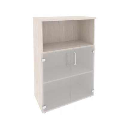 Шкаф средний широкий (2 низких фасада стекло) ONIX O.ST-2.2 Денвер Светлый_0