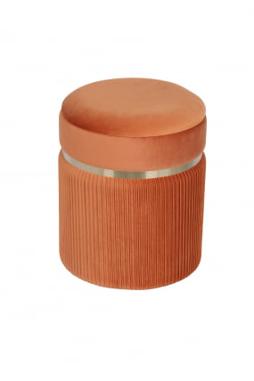 Пуф Миранда с ящиком велюр Оранжевый_2
