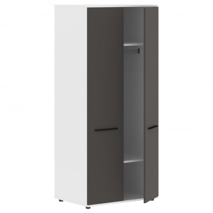 Гардероб ЕДИС ЕCВС 85 Мокко Черный Белый / EDIS ECWS_1