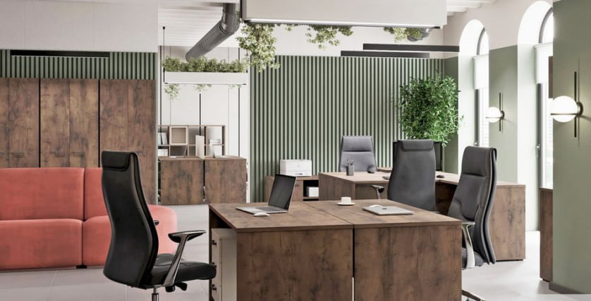 Комплект офисной мебели LEMO №3 Таксония шоколадная Кашемир_0