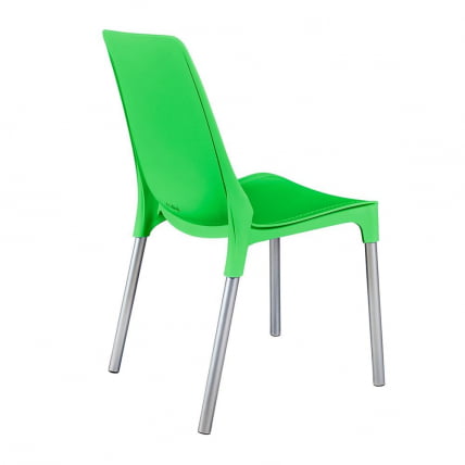 Стул GENIUS (mod 75) металл/пластик, 46x56x84cм, зеленый/ножки хром_2