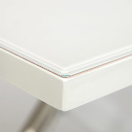 Стол ARNO (mod.EDT-H016) мдф high gloss, закаленное стекло, металл, 120х80х75см, Белый (White)_15