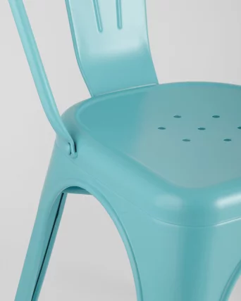 Стул TOLIX с высокой спинкой Голубой матовый_6