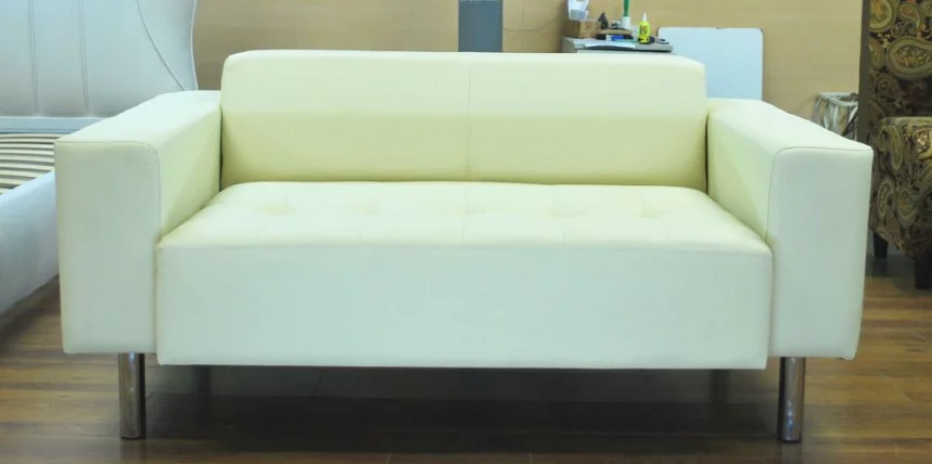 Диван двойной БруноNZ кожа Madras Светло-бежевый_1