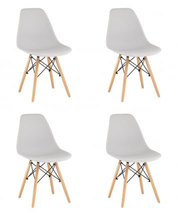 Стул Eames Style DSW светло-серый 4 шт. комплект (разборный каркас)_0