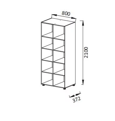 Шкаф-стеллаж ПМ-10 Юниор-6_1