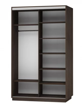 Шкаф-купе двухдверный Экспресс Дуо 1400х2200h Сакура/Венге_1