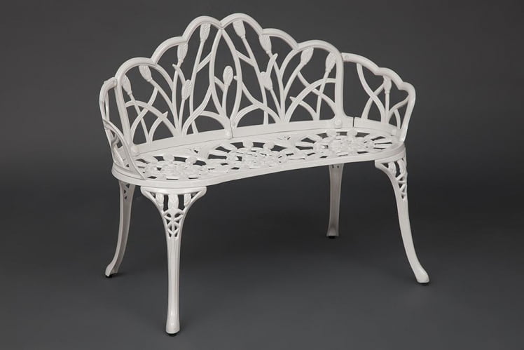 Скамья Secret De Maison Strauss (Штраус) алюминиевый сплав, 99хх56х76см, butter white_2