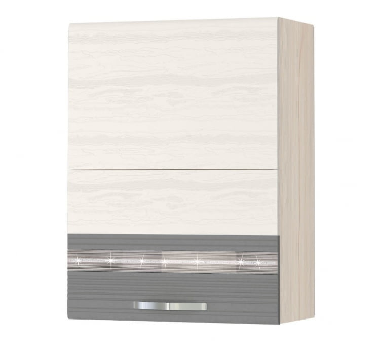 Шкаф-сушка кухонный (с системой плавного закрывания) Графит 74.41 Сосна Астрид/Ваниль/Графит_0