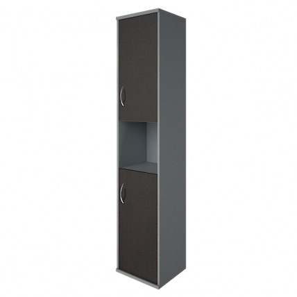 Шкаф высокий узкий правый Riva А.СУ-1.5 Пр Венге/Металлик_0