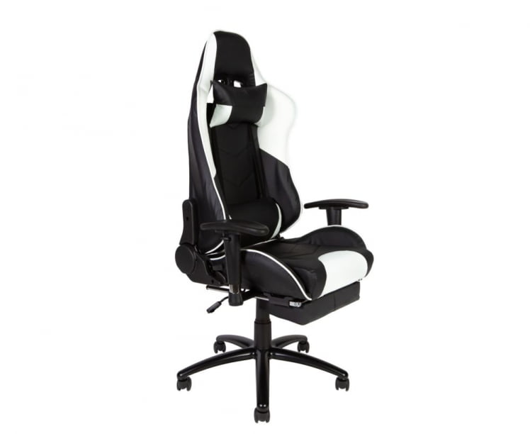 Игровое кресло Lotus GTS RF-8066F Черный/Белый_0