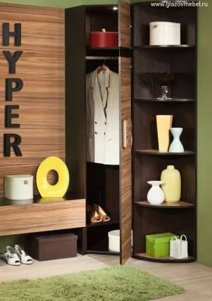Полка угловая 1 Hyper Венге/Палисандр (прихож.)_2