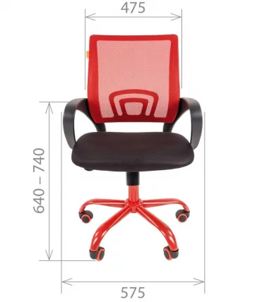 Компьютерное кресло CHAIRMAN 696 CMet Красный_1