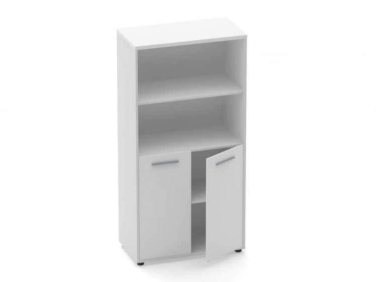 Шкаф 3 широкий 2 полки открытые, 2 полки закрытые Deka 10.16.111 Белый_1
