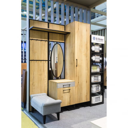 Тумба для обуви с ящиком Loft (ТОЯ) Дуб натур/Бетон_11