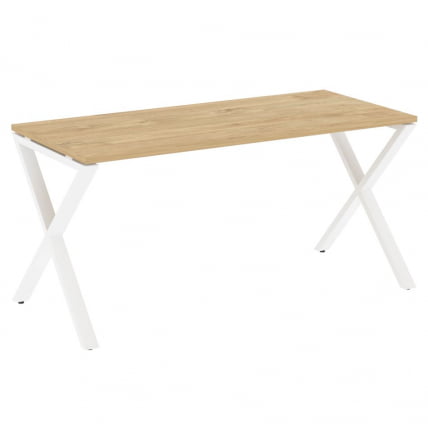 Стол рабочий LOFT VR.L-SRX-4.7 Металл белый Тиквуд светлый_0