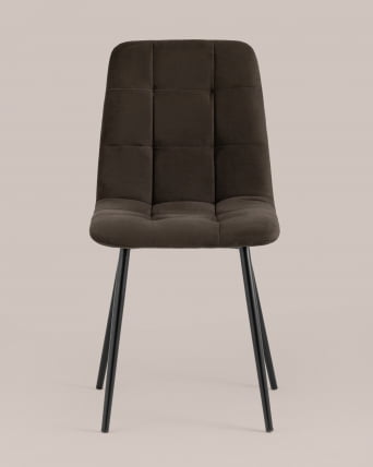 Стул Oliver велюр Темно-коричневый_3