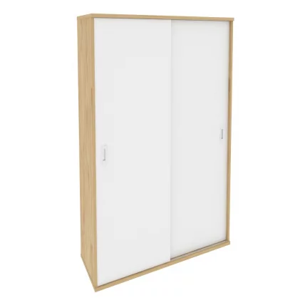 Шкаф-купе с полками ONIX O.SHK-1.1 Тиквуд Светлый/Белый_0