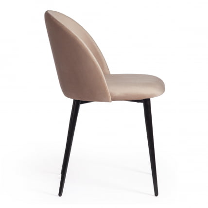 Стул MONRO (mod. 710) ткань/металл, 56х51х80 см, высота до сиденья 47 см, бежевый barkhat 5/черный_1