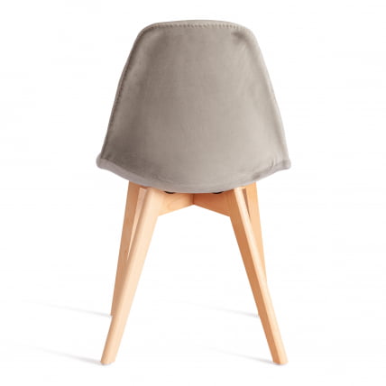 Сту CИНДЙ СОФТ (мод. C1021Ф1-1) велюр/дерево бук, 55 х 48 х 83 см, Светло-серый ХЛР39 / натуральный / CINDY SOFT (mod. C1021F1-1) HLR39_4