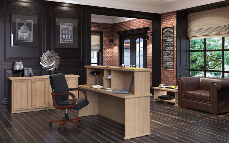 Стойка ресепшен RMS 120 Дуб девон_4