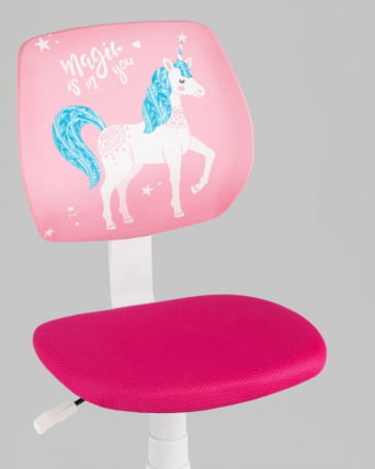 Кресло компьютерное детское ЛОЛО Unicorn пластик белый_2