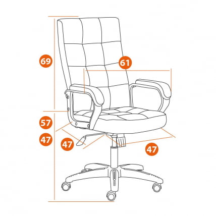 Кресло TRENDY (22) кож/зам/ткань, черный/серый, 36-6/12_14