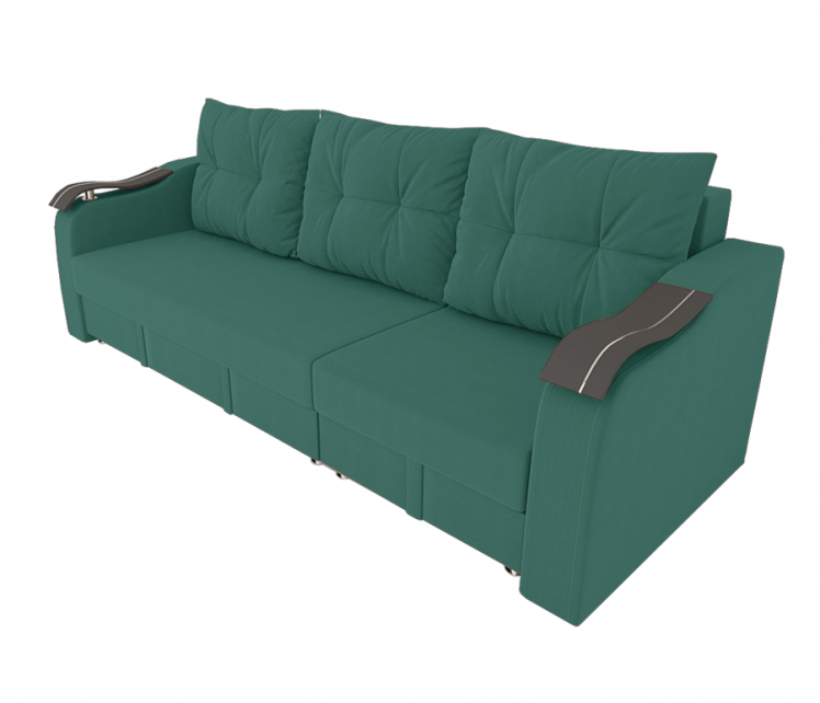 Диван прямой Рио Трансформер (Berhouse) Цвет фасада: Азур Велюто 44; Тип: Левый/правый; Материал фасада: Металл/Велюр_0