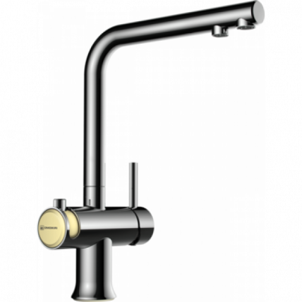 Смеситель Omoikiri Hotaru-Ch-Be Латунь/Хром/Бежевый_0