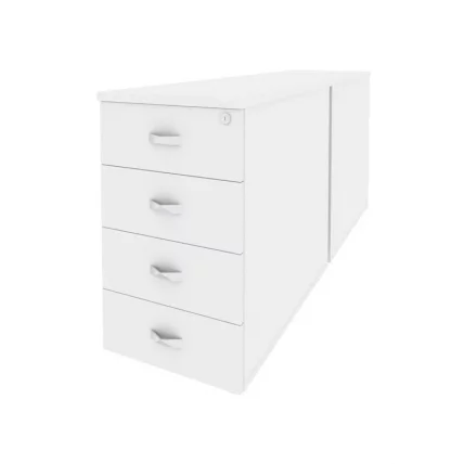 Тумба двойная приставная / опорная ONIX O.TPO-2.8 Белый Бриллиант_0