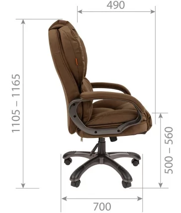 Кресло руководителя CHAIRMAN 434 HOME Коричневый_4