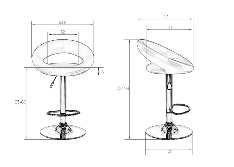 Стул барный DOBRIN MIRA Оранжевый_7