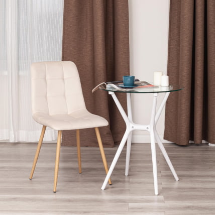 Стул CHILLY (mod. 7094-1) вельвет/металл, 44,5х52,5х86 см, beige (бежевый) HLR2 / натуральный_8