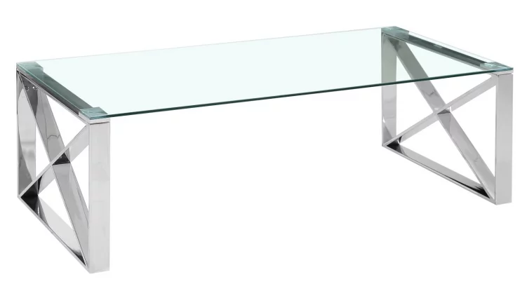 Журнальный стол КРОСС 120x60 Серебро_0