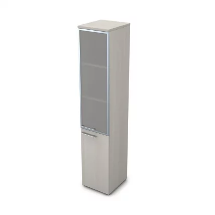 Пенал высокий со стеклом правый GLOSS LINE 9НП.005.19П Ivory_0