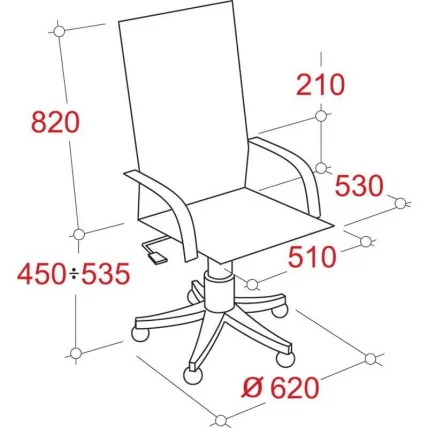Кресло руководителя Echair-528 ML 342967 Черное_1
