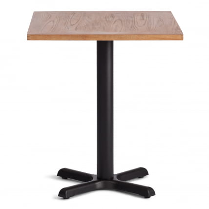 Стол VALHALLA дерево вяз/железная опора, 80х65х76 см, груша №3/черная опора_1