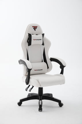 Кресло спортивное TopChairs Phantom бело-черный_1