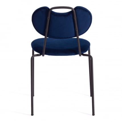 Стул DANTON (mod. 0139223) металл/ткань, 47х56,5х79 см, темно-синий S108 (117 DARK BLUE)/черный_3