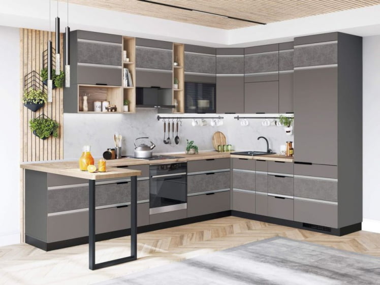 Шкаф открытый Грейс 105.35 Дуб Галифакс натуральный Оникс_1